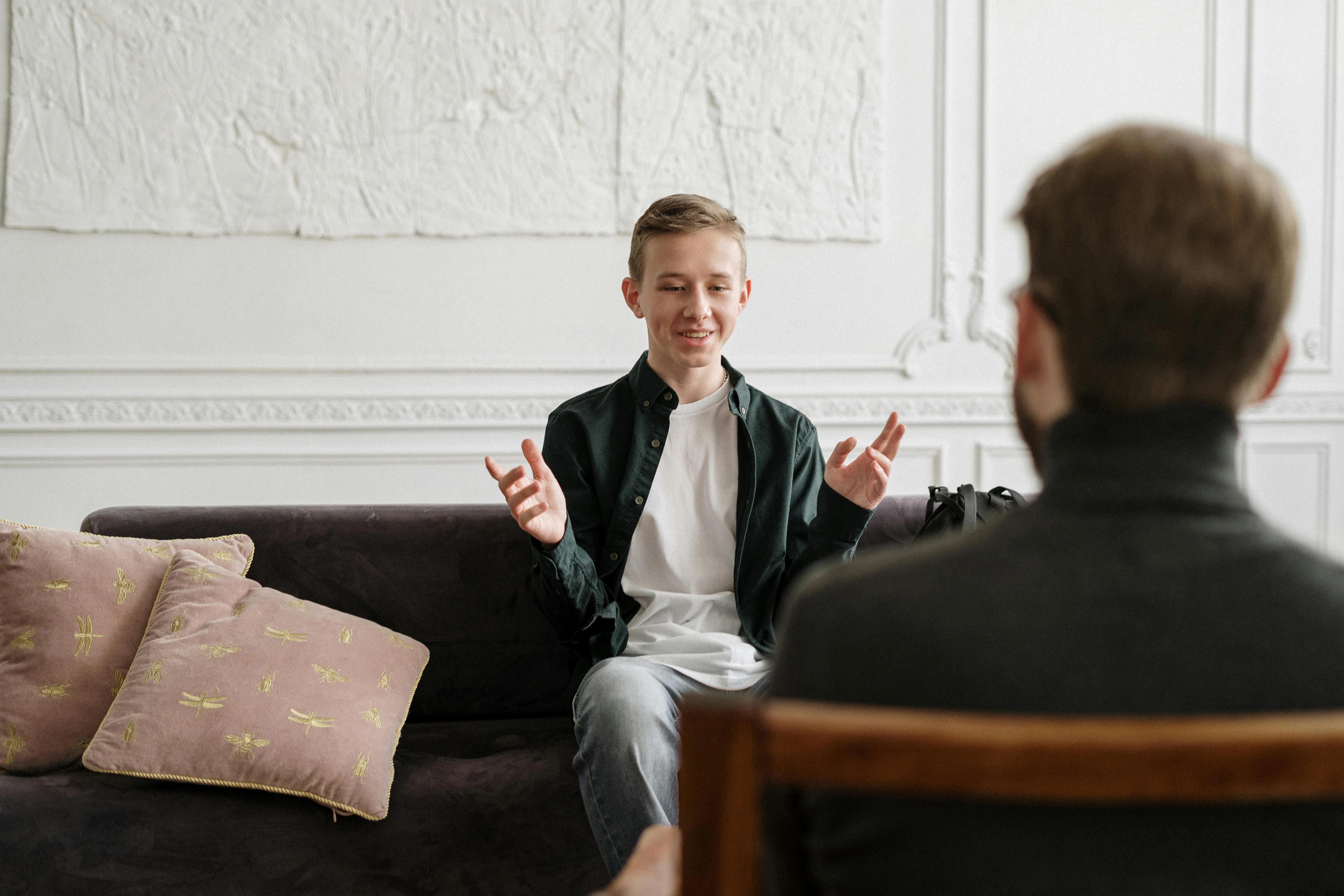 Child receiving autism spectrum support and therapy