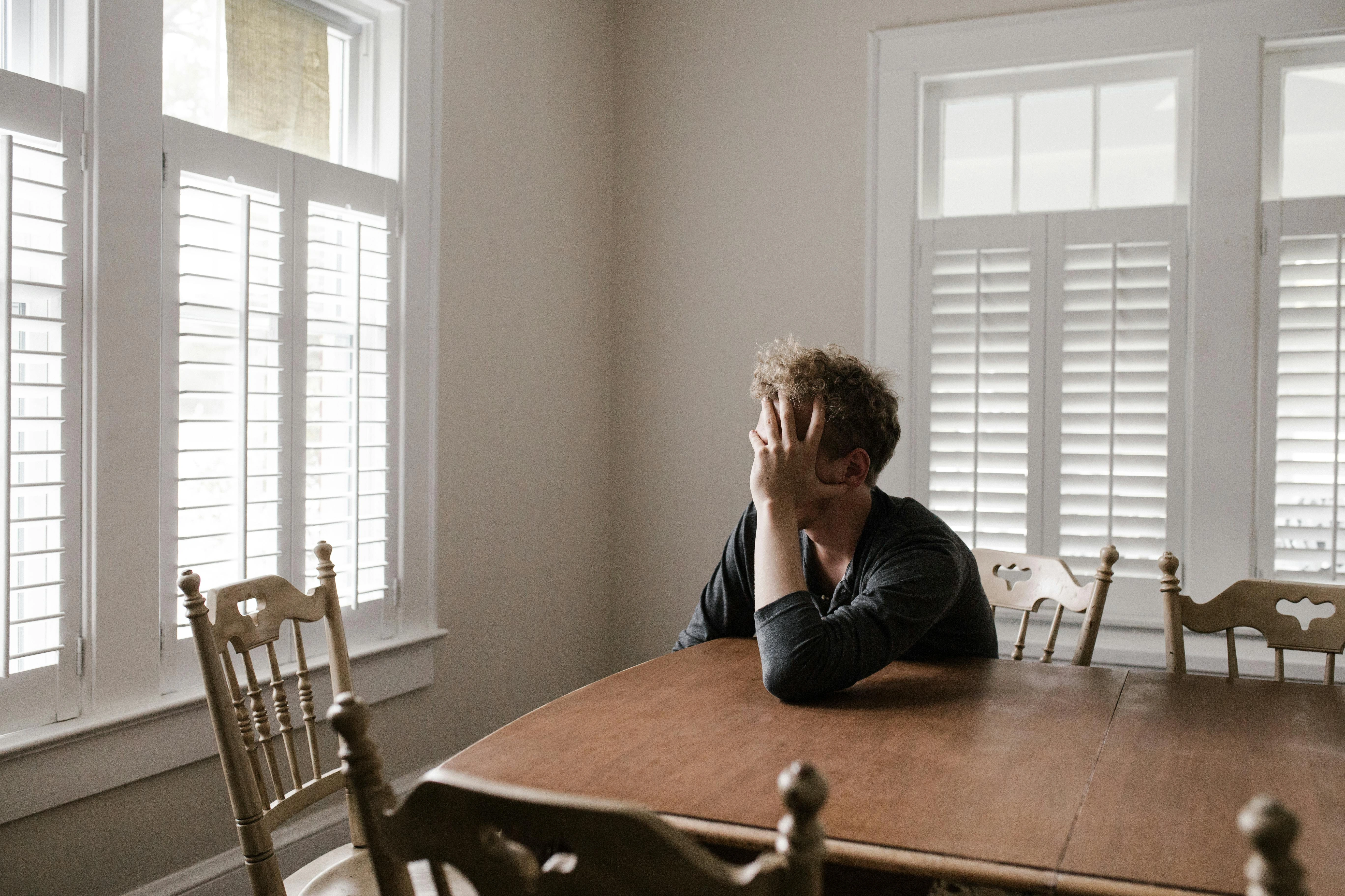 Man receiving support for depression