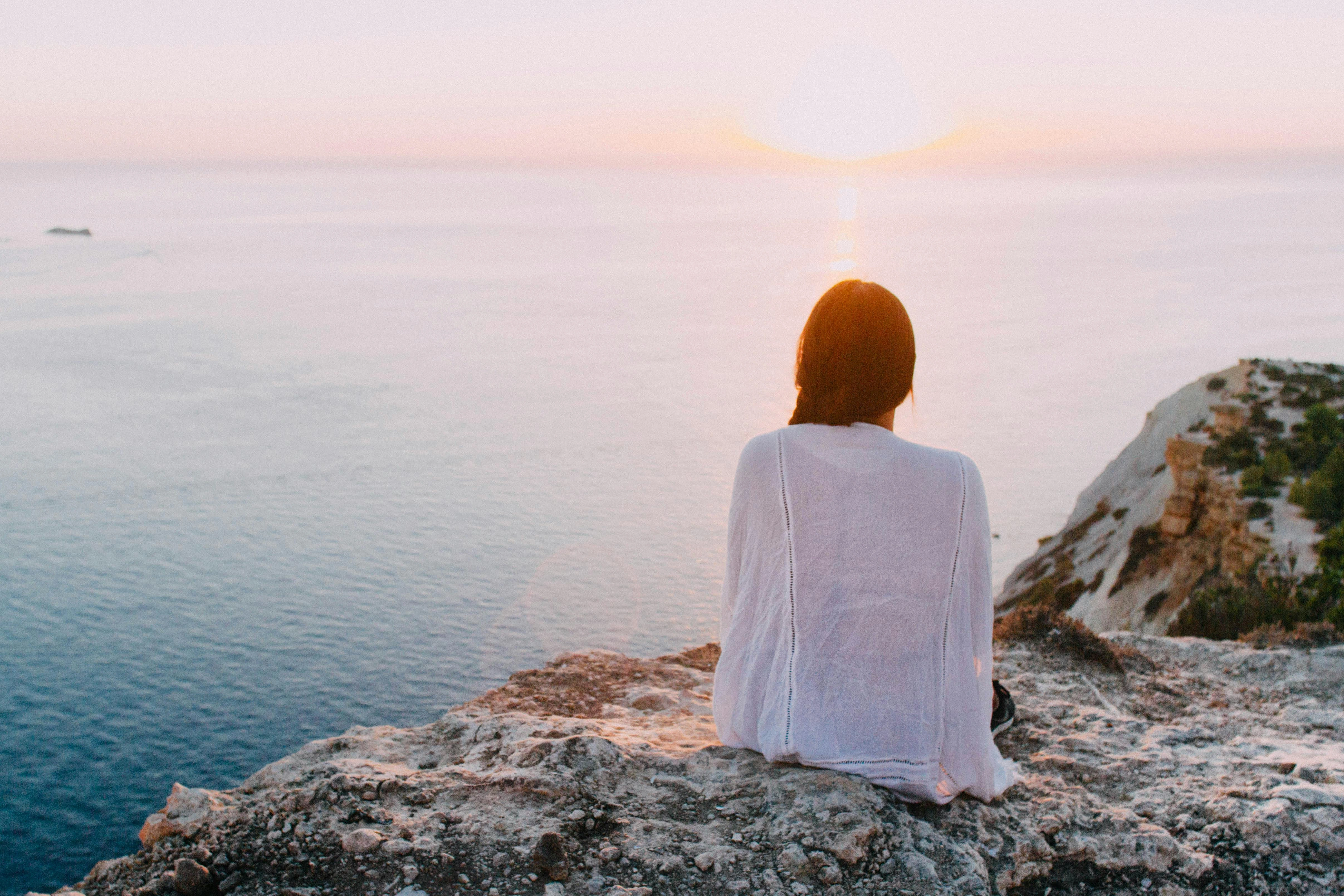 Woman feeling free from anxiety
