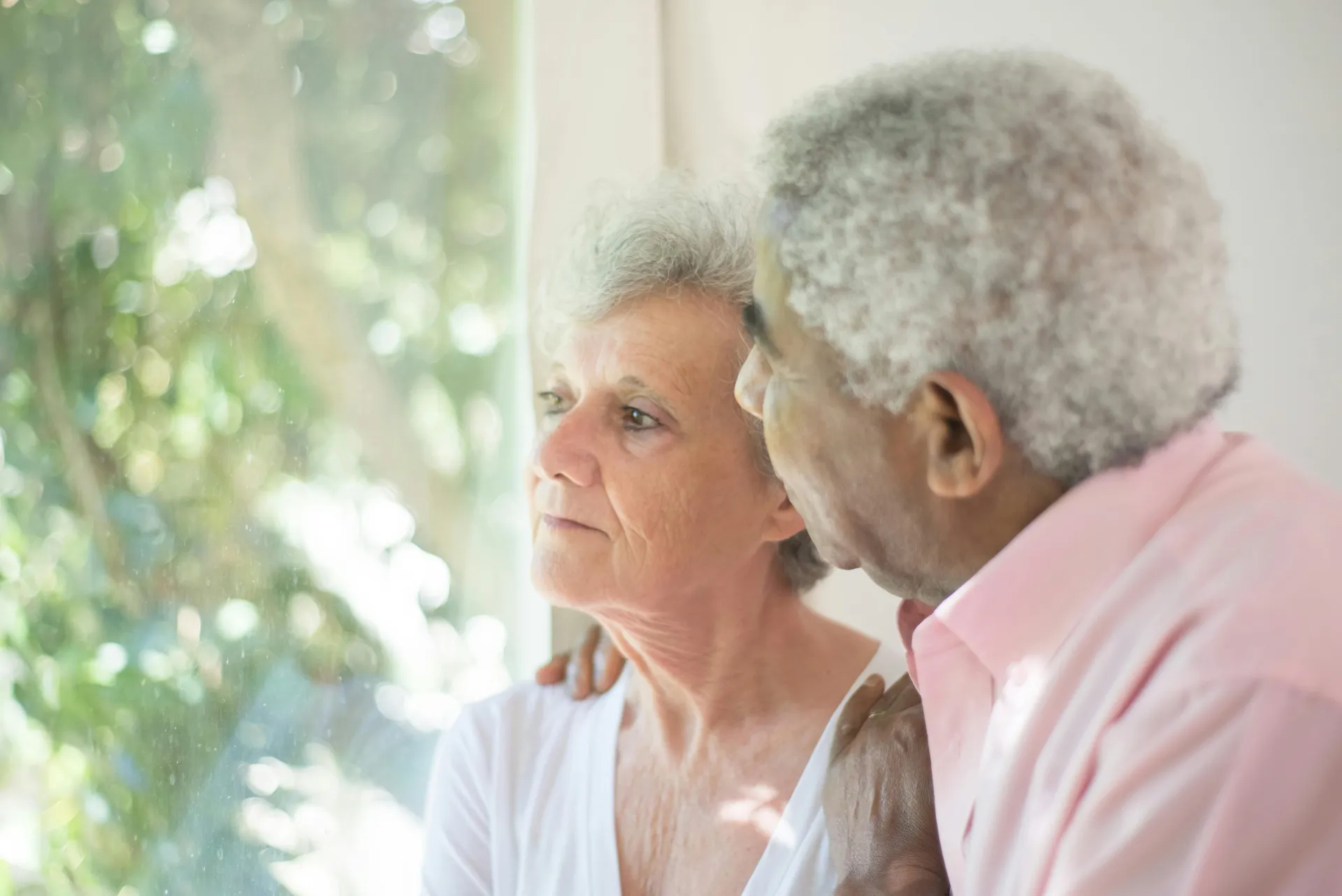 Person receiving grief and loss counseling support